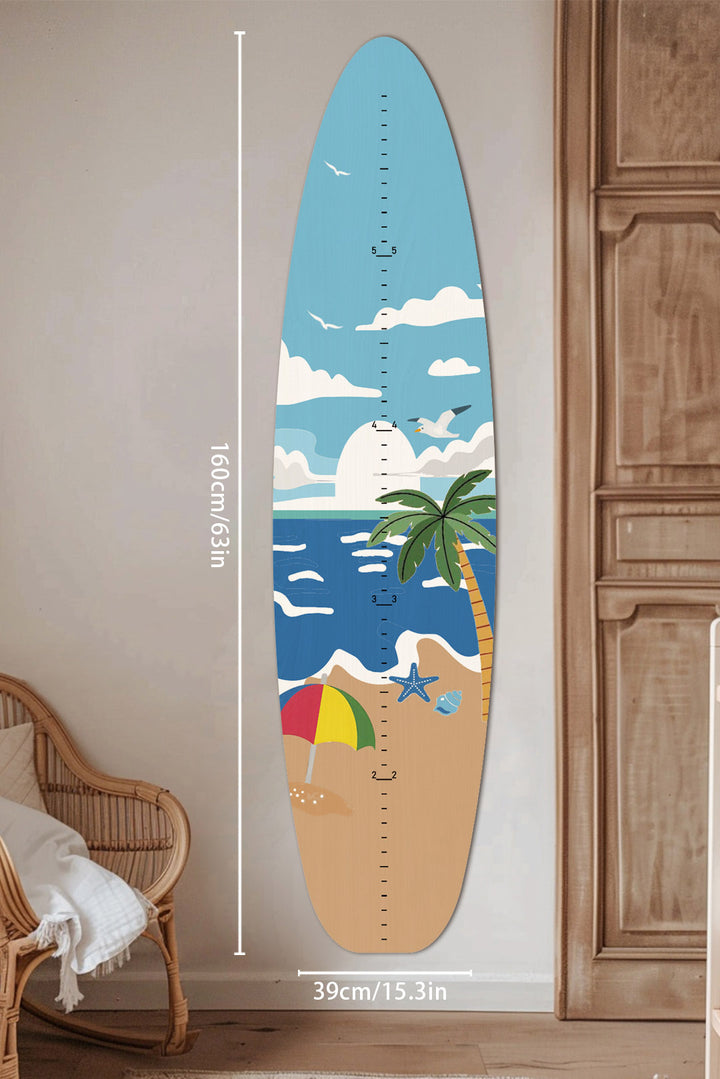 Personalized Wooden Surfboard Growth Chart Ruler Clearance Sale