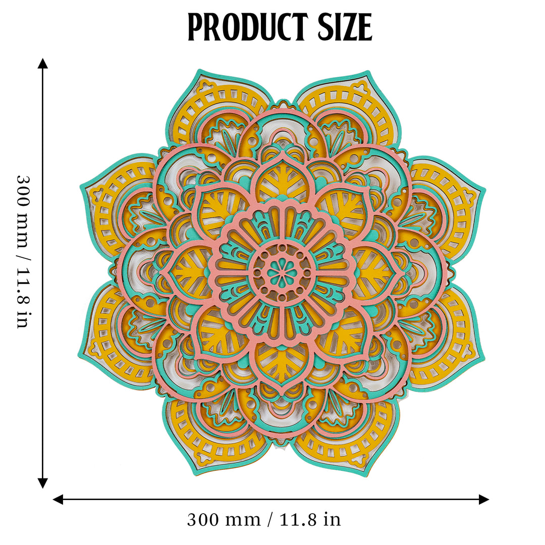 Wooden Mandala Atmosphere Light-Golden Radiance