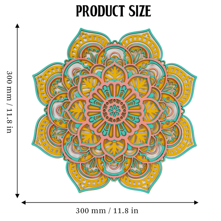 Wooden Mandala Atmosphere Light-Golden Radiance