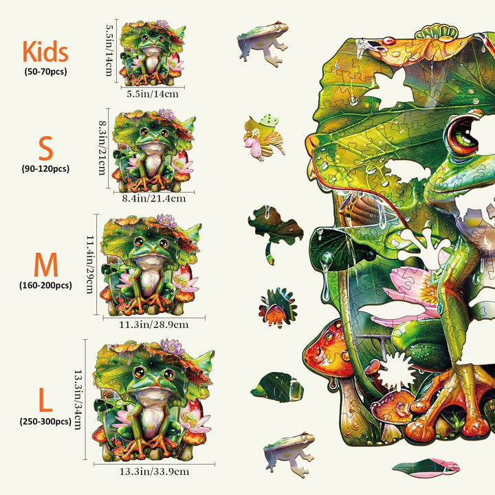 Puzzle en bois grenouille