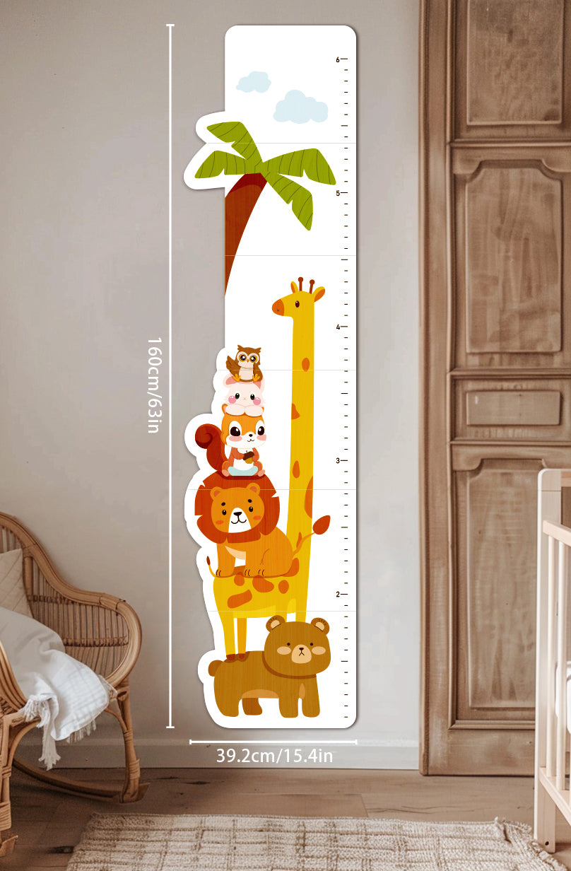 Personalized Wooden Cute Animals Growth Chart Ruler Clearance Sale