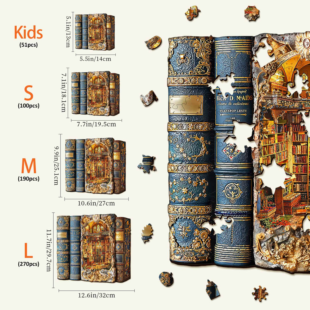 Story Realm Tome Wooden Jigsaw Puzzle