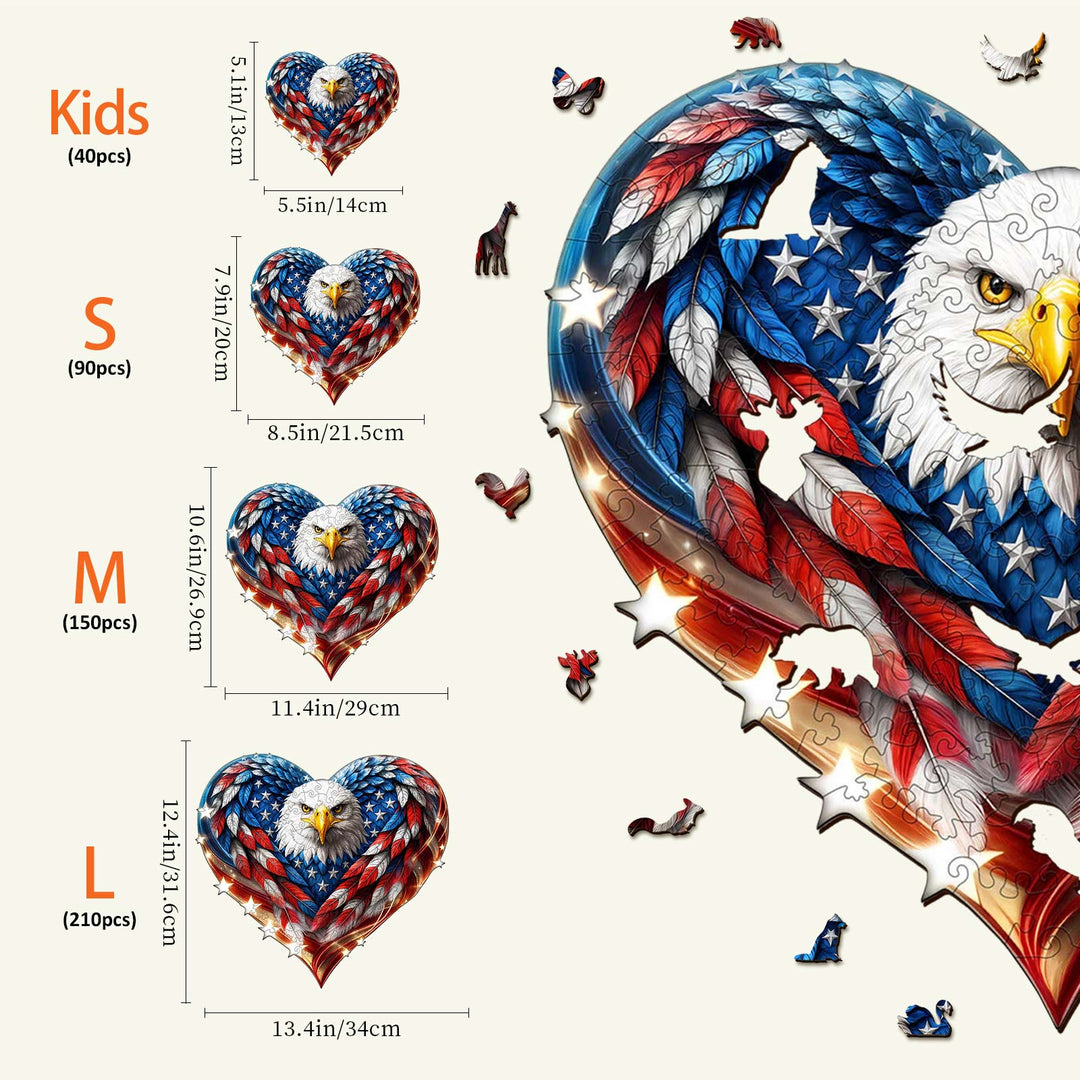 Puzzle en bois Eagle-2 patriotique