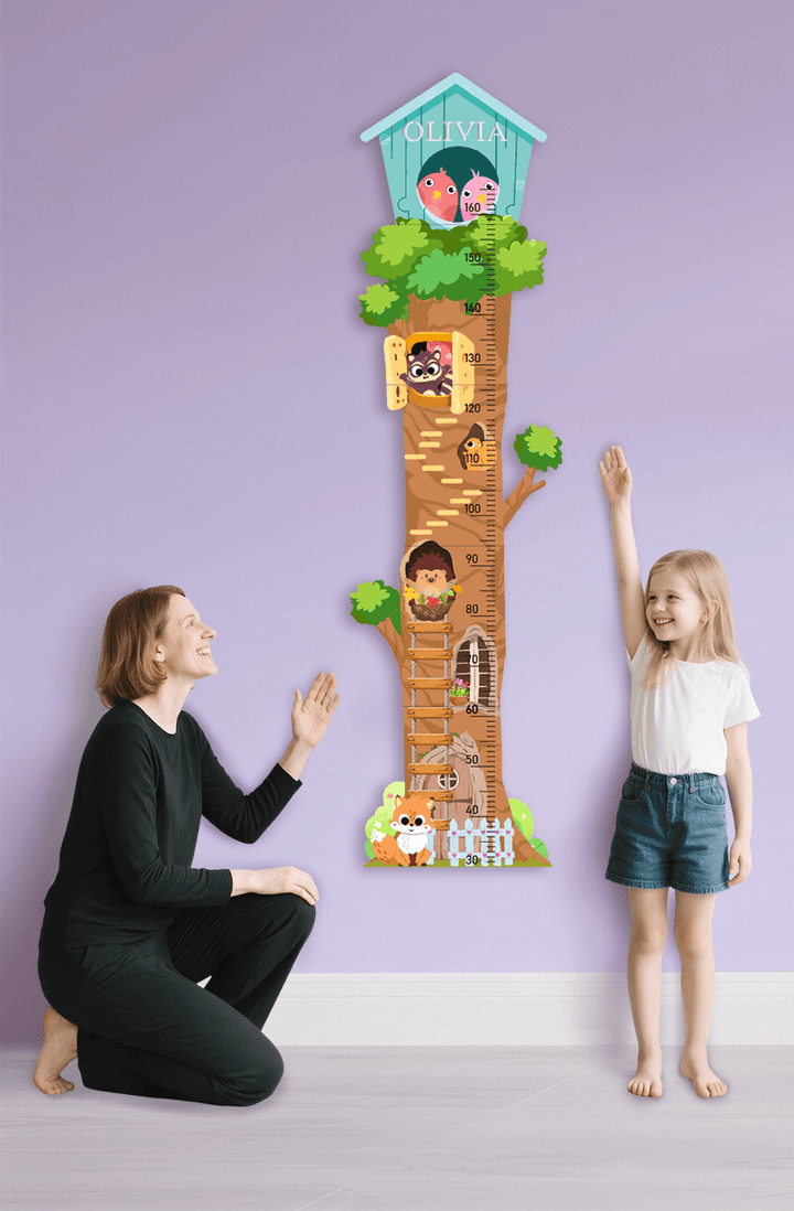Personalized Wooden Treehouse Growth Chart Ruler
