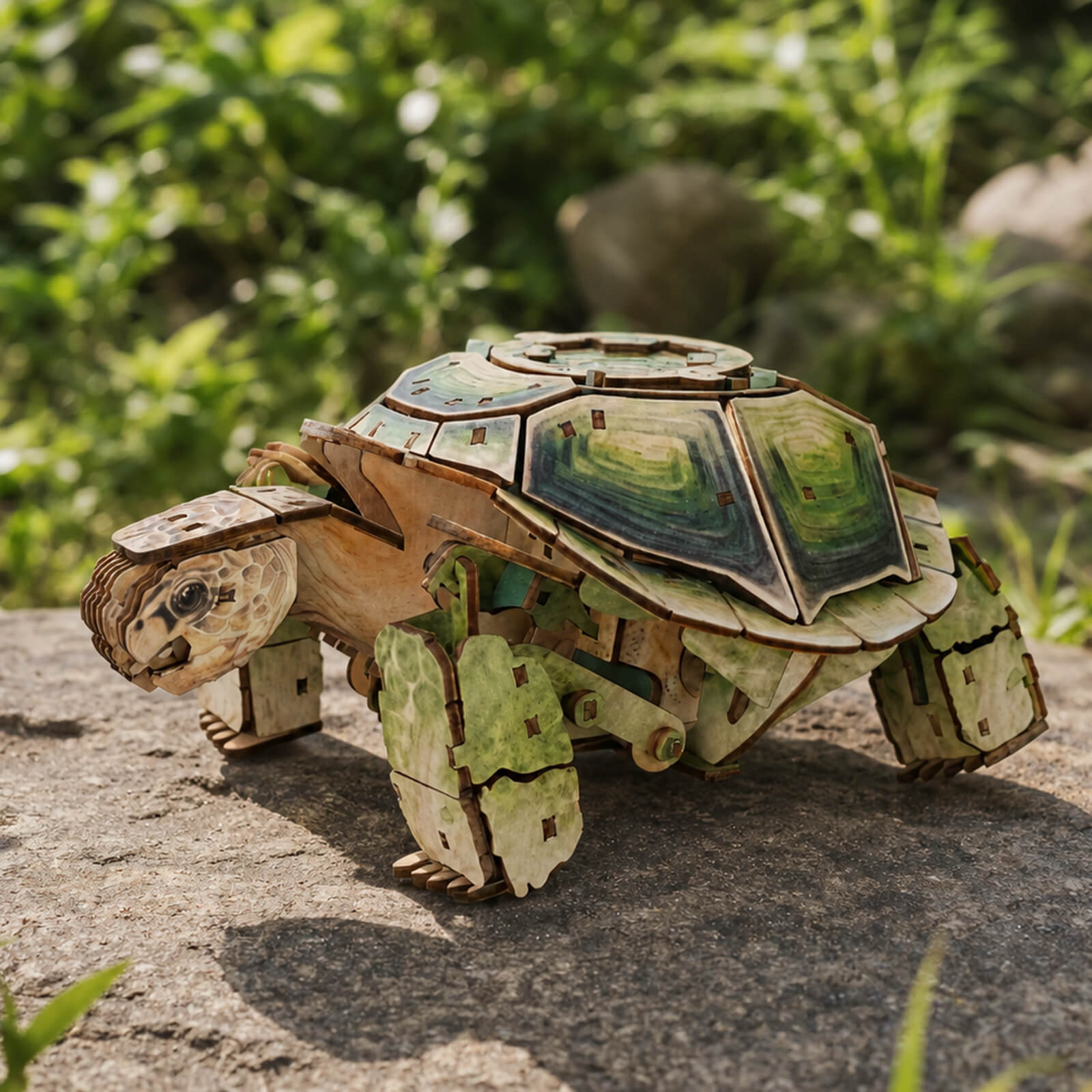 3D Wooden Mechanical Kit - Land Tortoise