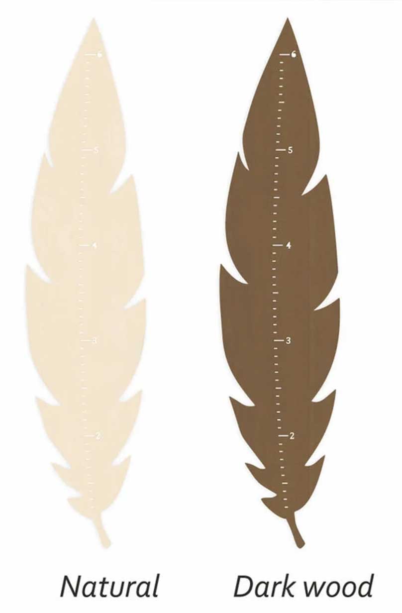Personalized Wooden Feather Growth Chart Clearance Sale