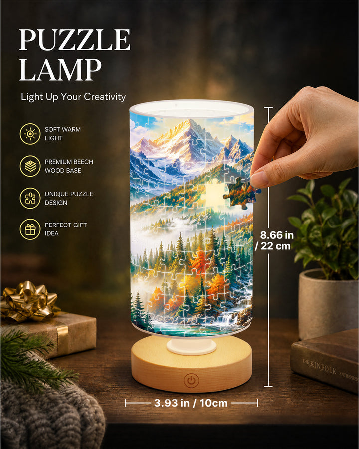 DIY Dimmable Acrylic Puzzle Lamp - Mountain Paradise