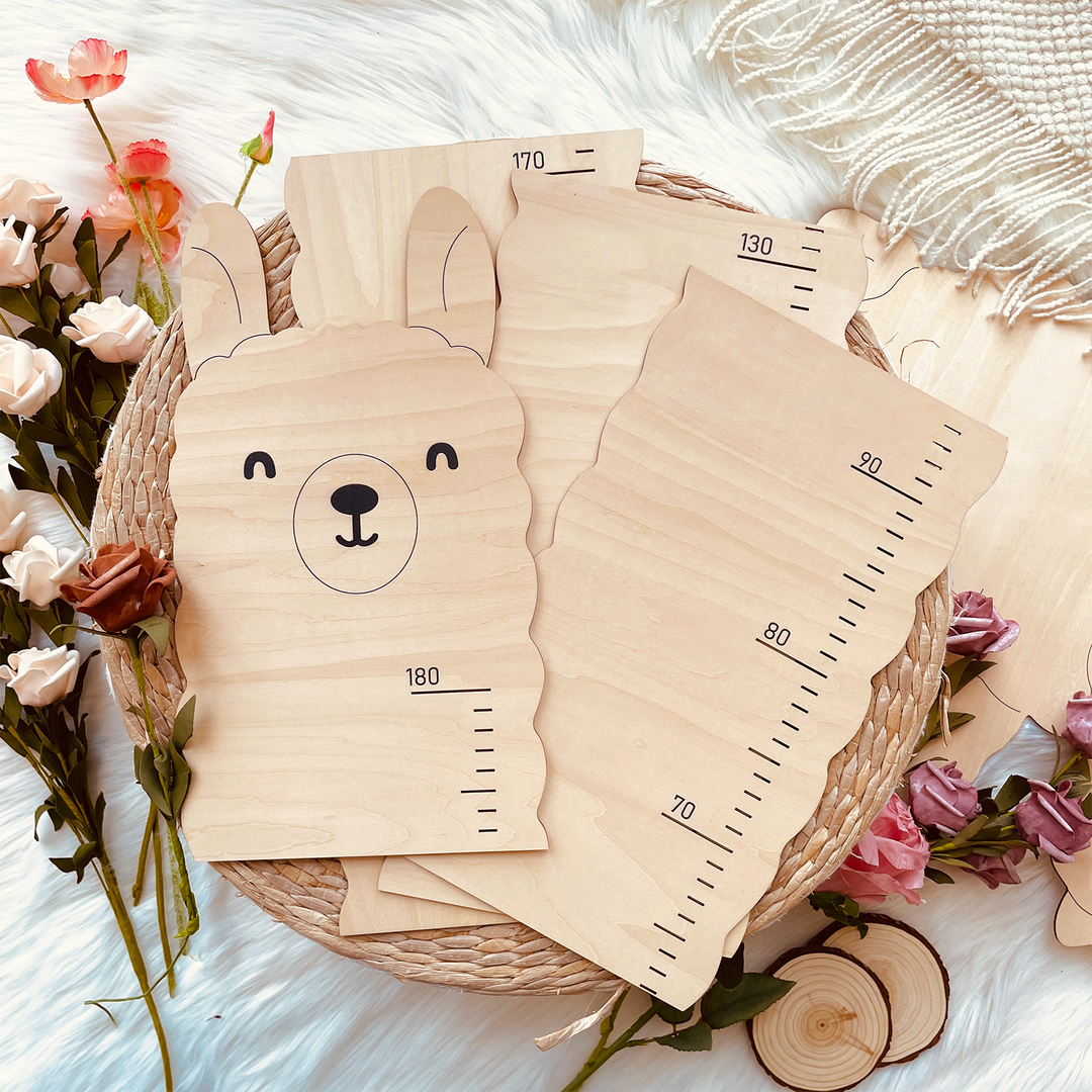 Personalized Wooden Alpaca Llama Growth Chart Ruler Clearance Sale