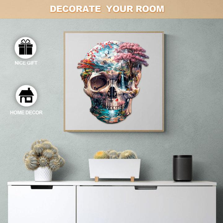 The skull's new life Wooden Jigsaw Puzzle