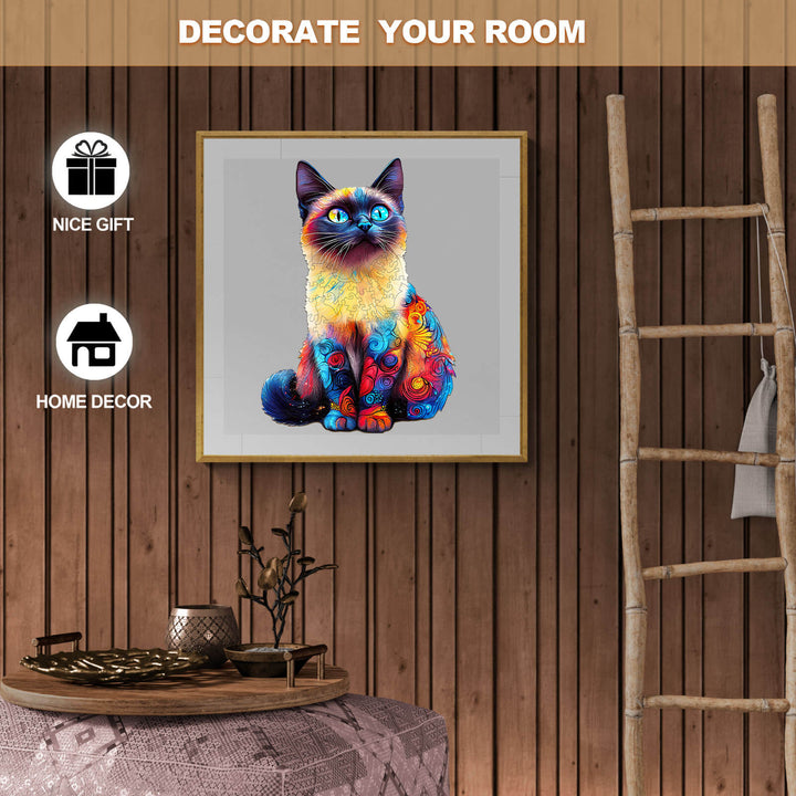 Siamese Cat-3 Wooden Jigsaw Puzzle - Woodbests