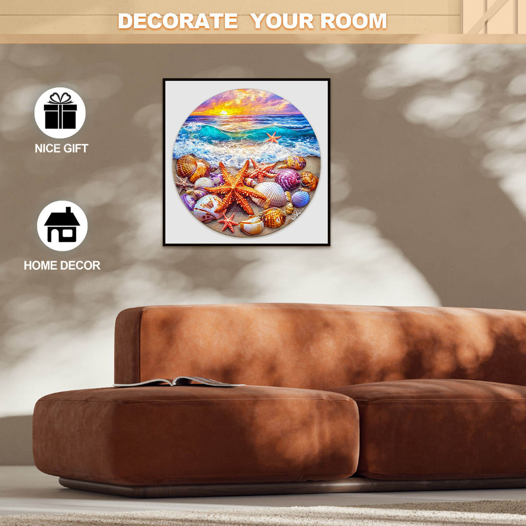 Ocean and Shells-2 Wooden Jigsaw Puzzle