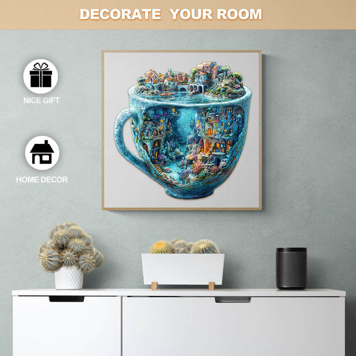 3D Ocean Mug Wooden Jigsaw Puzzle