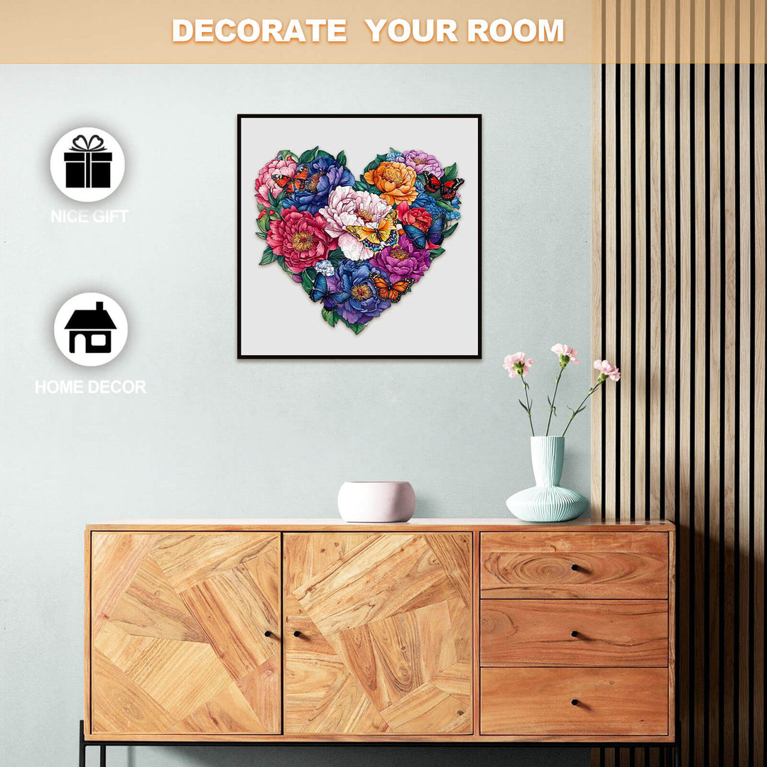 Flower Butterfly-2 Wooden Jigsaw Puzzle