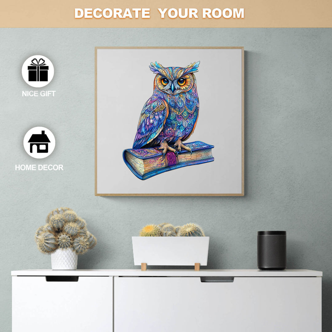 Elegant Owl Wooden Jigsaw Puzzle