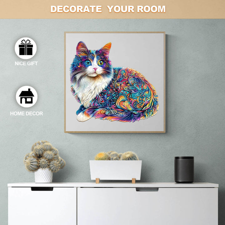 Puzzle en bois Dreamy Tabby Cat-3