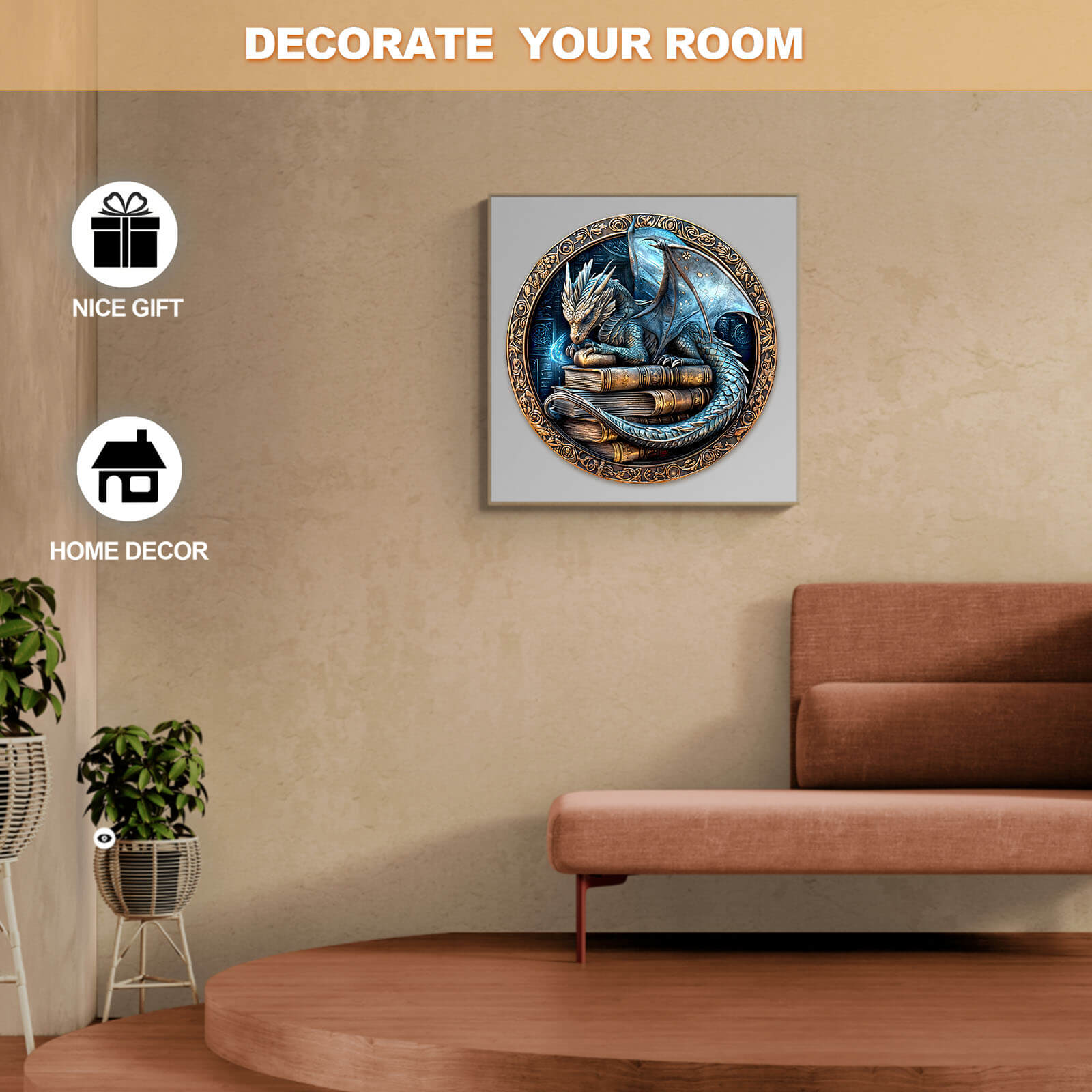 3D Ancient protector wooden jigsaw puzzle, perfect for home decor and as a unique gift, enhancing your living space.