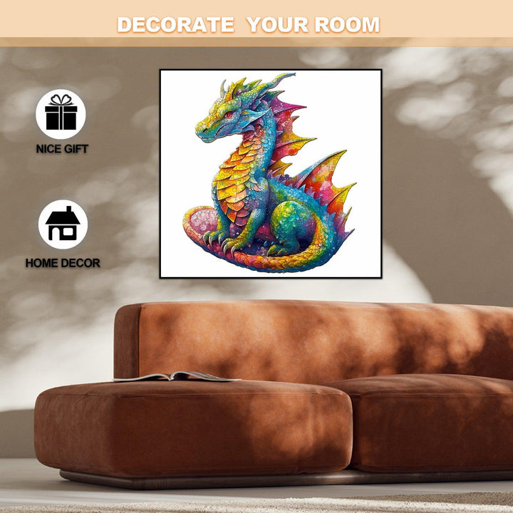 Colorful Dragon 1 Wooden Jigsaw Puzzle
