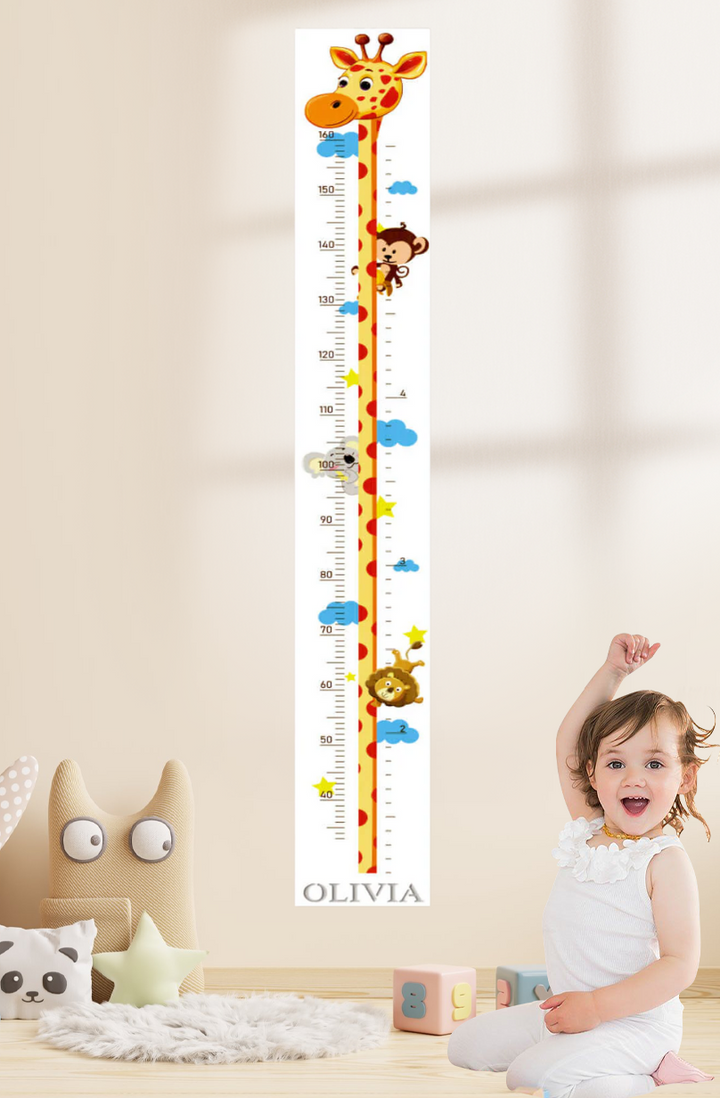 Personalized Wooden Giraffe Growth Chart Height Ruler