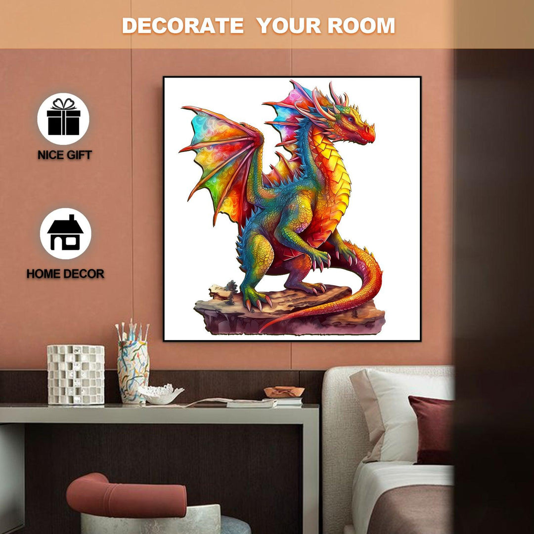 Colorful Dragon 2 Wooden Jigsaw Puzzle