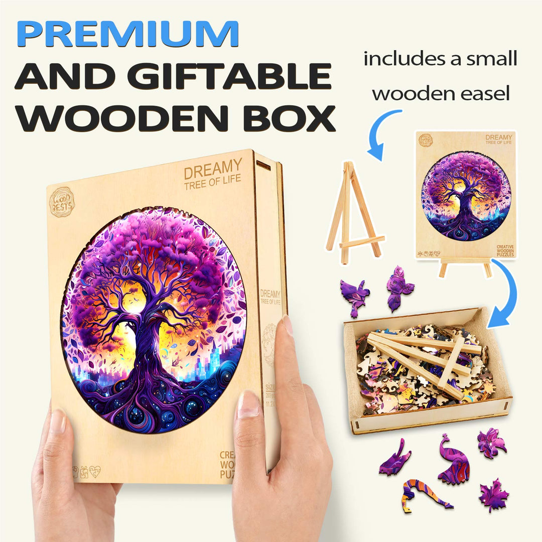 Dreamy Tree of Life Wooden Jigsaw Puzzle