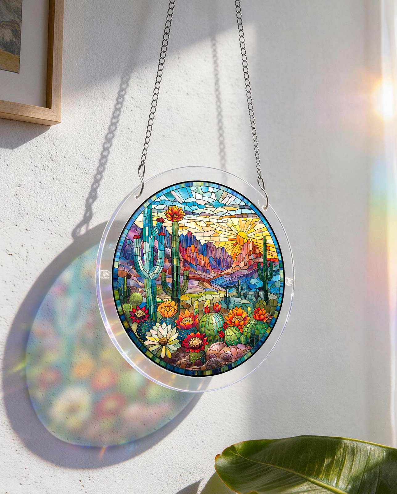 Attrape-soleil puzzle en acrylique - Floraison sauvage