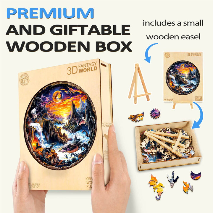 Puzzle en bois du monde fantastique 3D