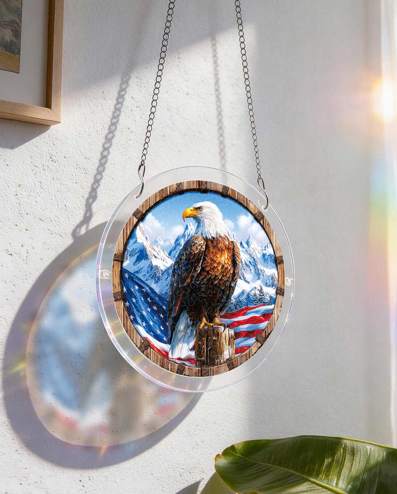 Attrape-soleil puzzle en acrylique - Ailes de liberté