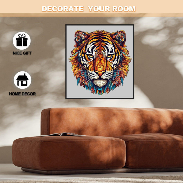 Brave Tiger Wooden Jigsaw Puzzle
