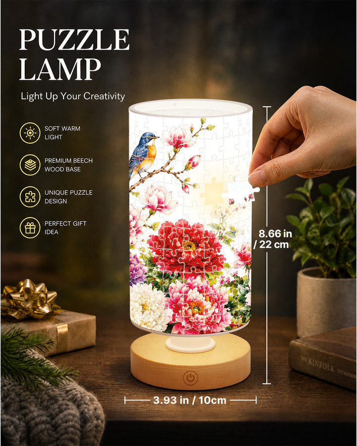 DIY Dimmable Acrylic Puzzle Lamp - Blooming Prosperity