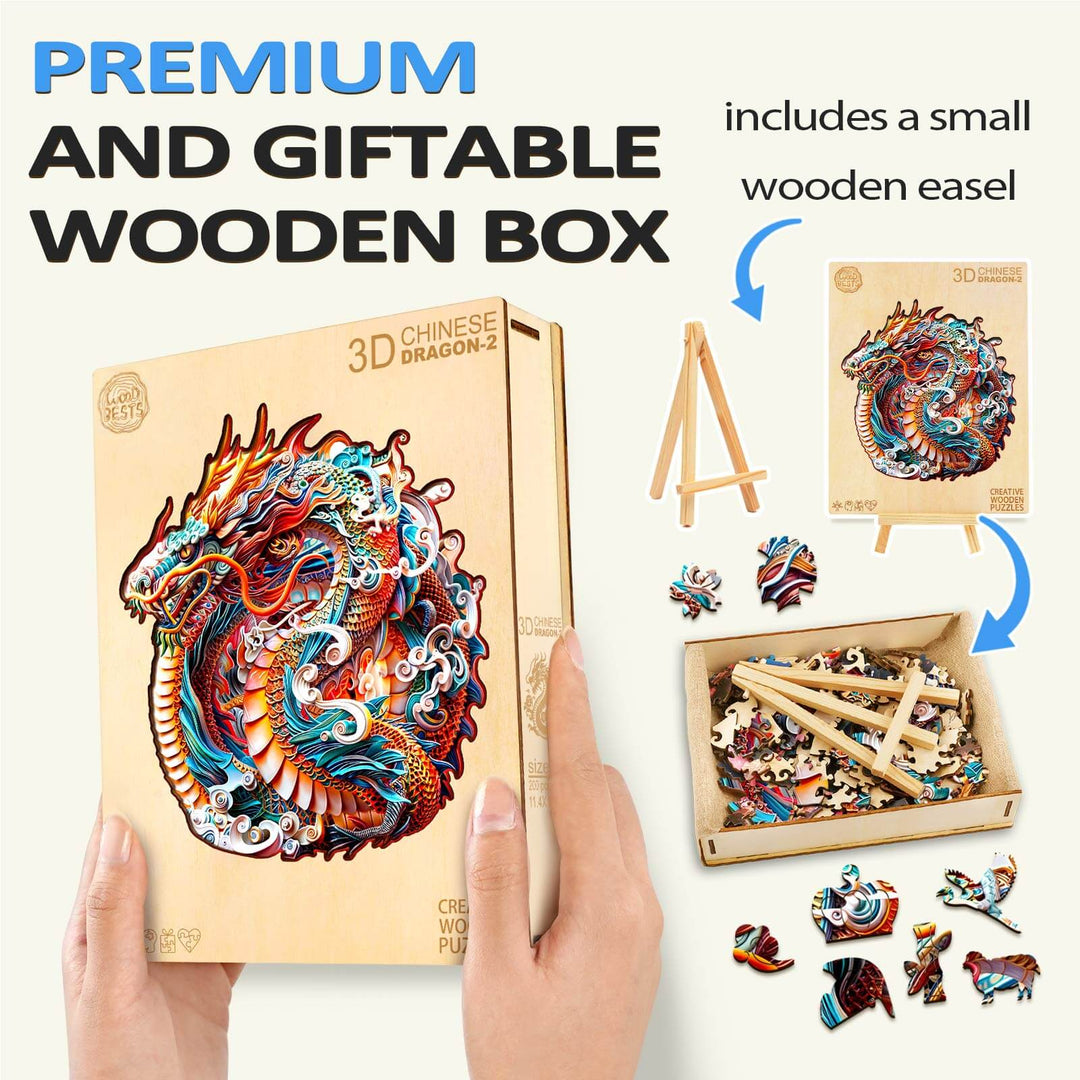 3D Chinese Dragon-2 Wooden Jigsaw Puzzle