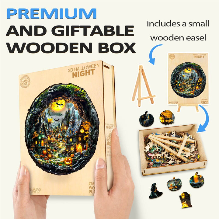 3D Halloween Night Wooden Jigsaw Puzzle