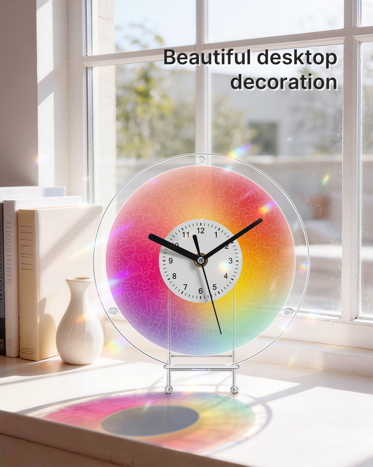 DIY Acrylpuzzle-Uhr Bausatz - Chromatischer Schleier