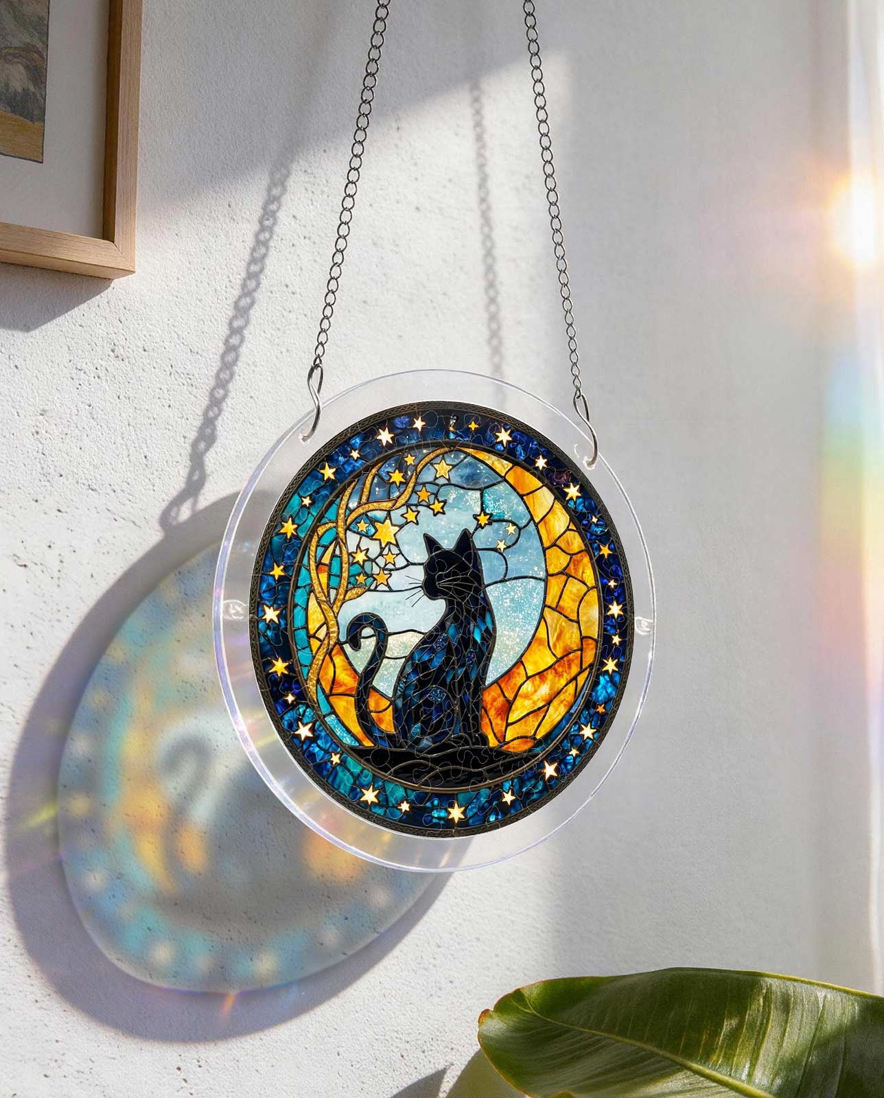 Attrape-soleil puzzle en acrylique - Le chat de Séléné
