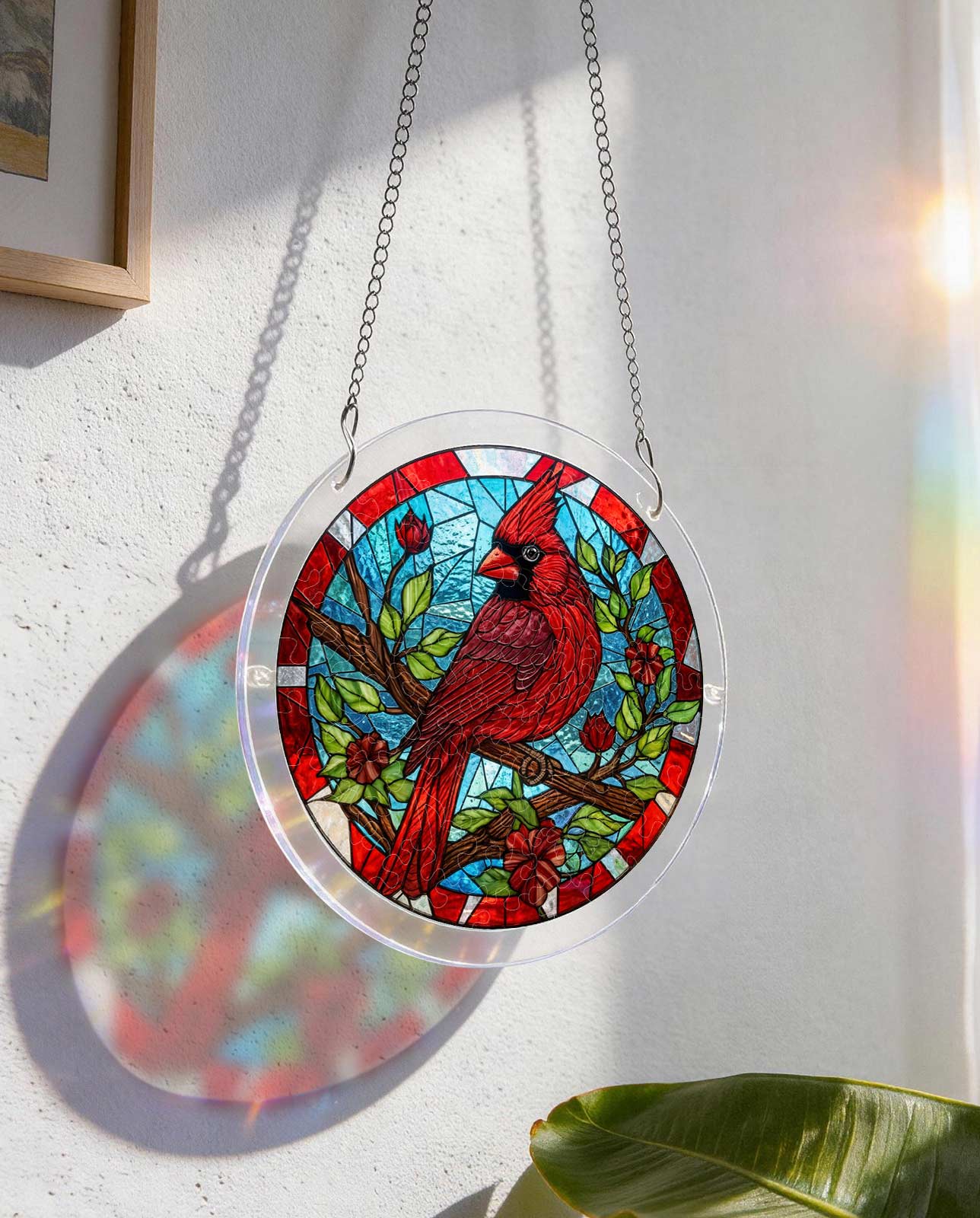 Attrape-soleil puzzle en acrylique - Cardinal discret