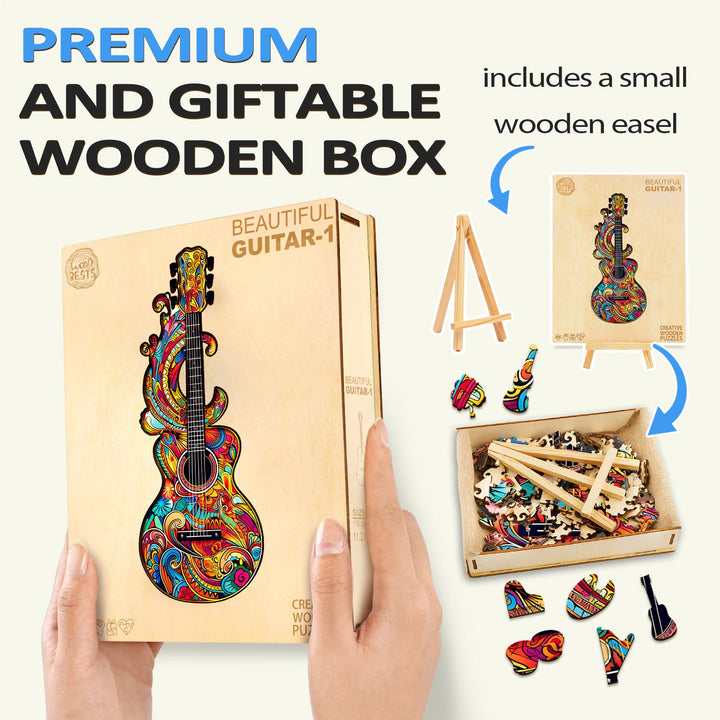 Magnifique puzzle en bois Guitare-1