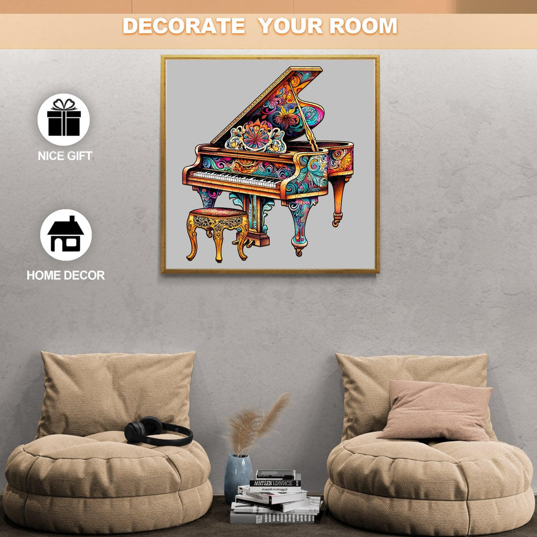 Touching Piano Wooden Jigsaw Puzzle