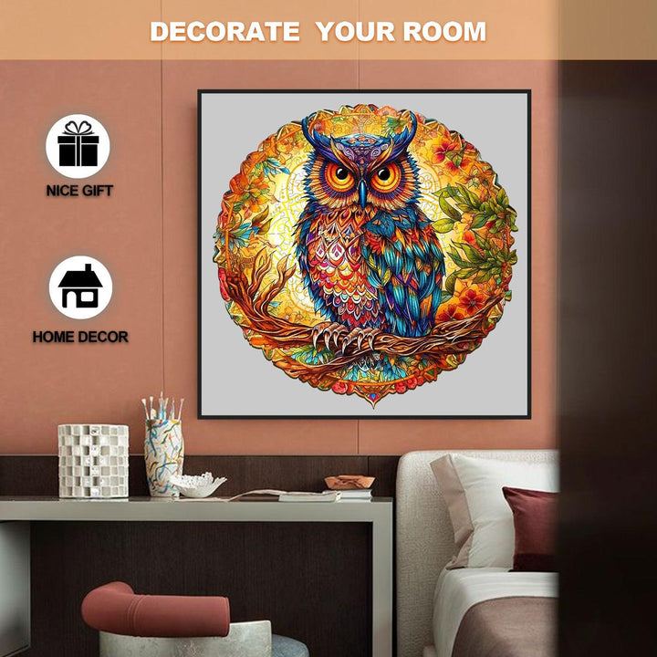 Charming Owl Wooden Jigsaw Puzzle