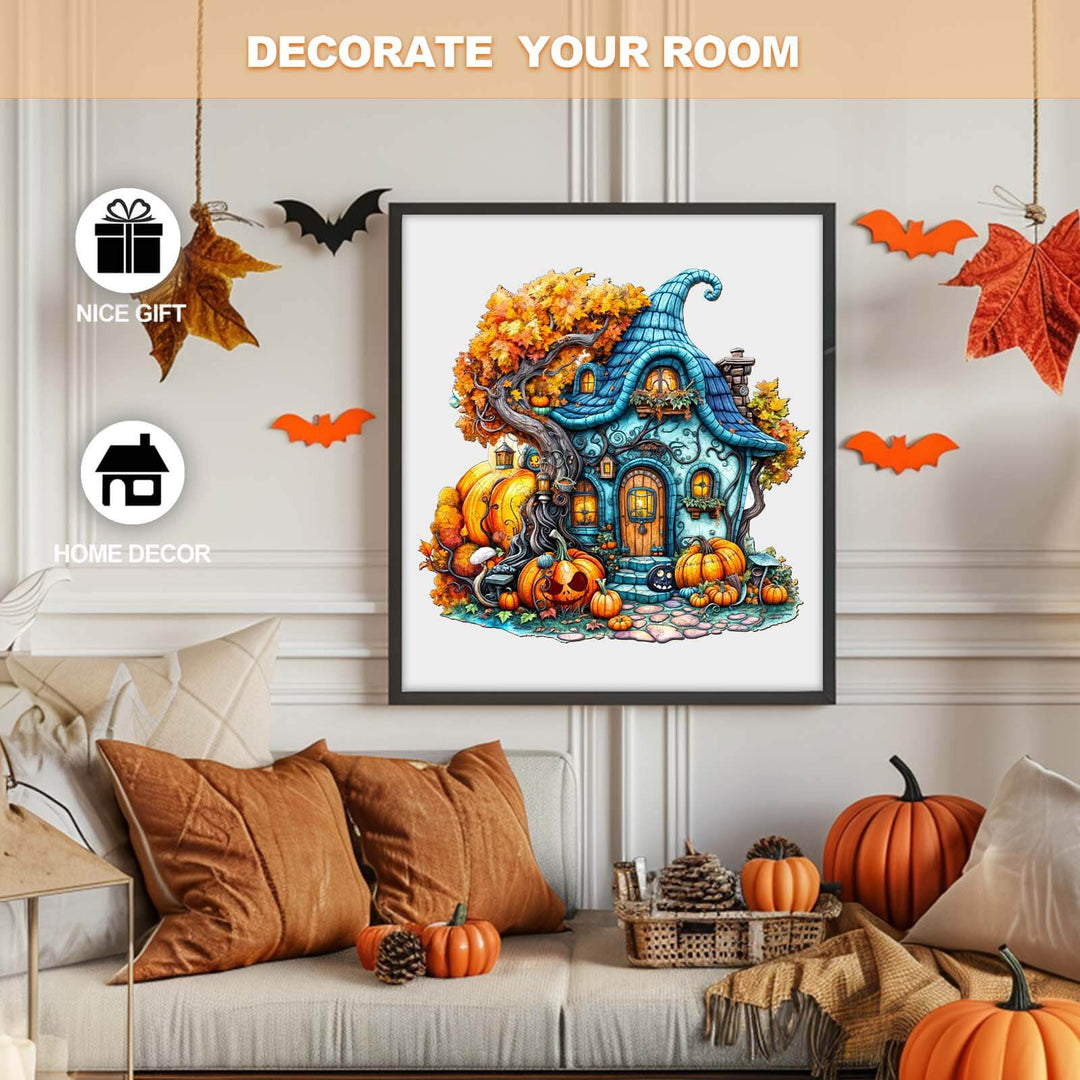 Pumpkin House-1 Wooden Jigsaw Puzzle - Woodbests