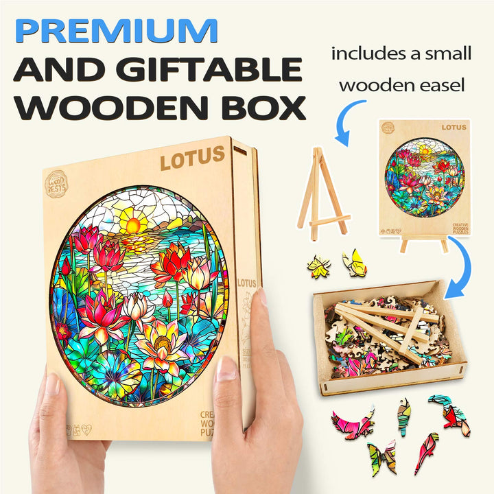 Lotus Wooden Jigsaw Puzzle - By Woodbests