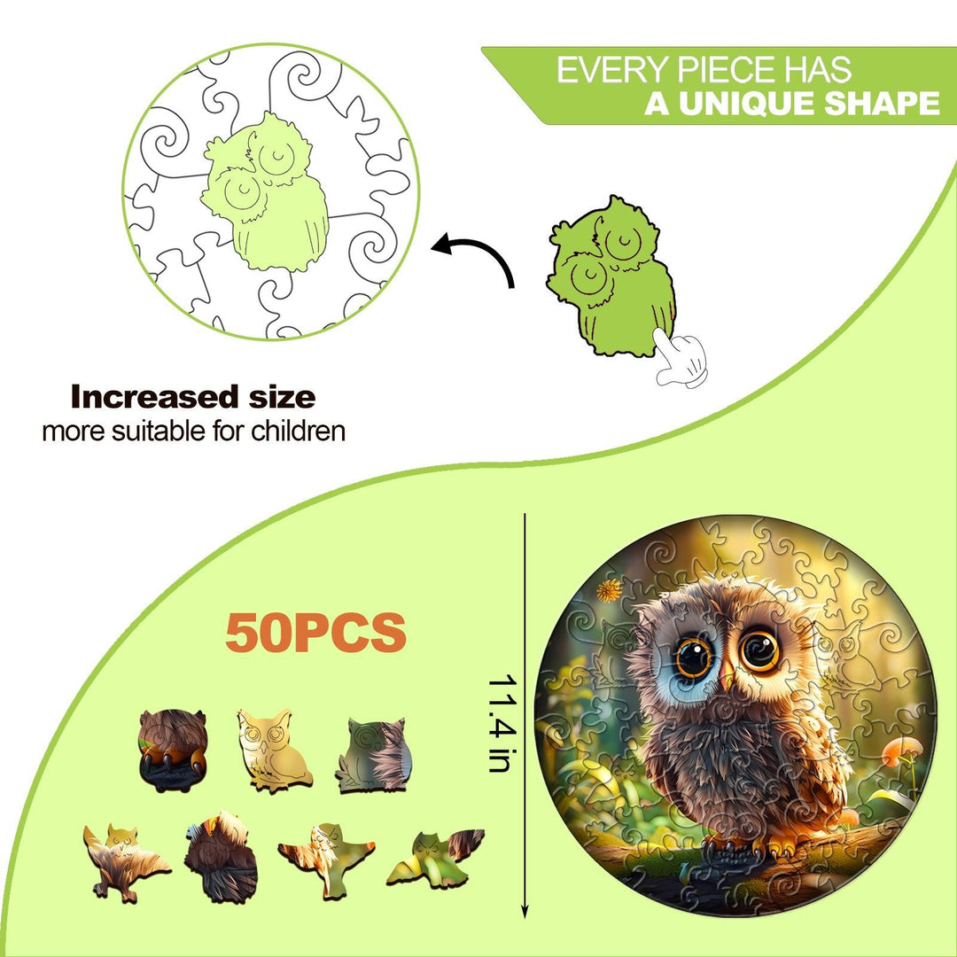Cute Owl Children's Wooden Jigsaw Puzzle
