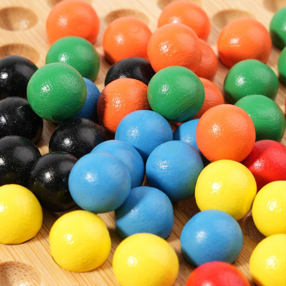 Wooden Parent-Child Interactive Checkers Board Game