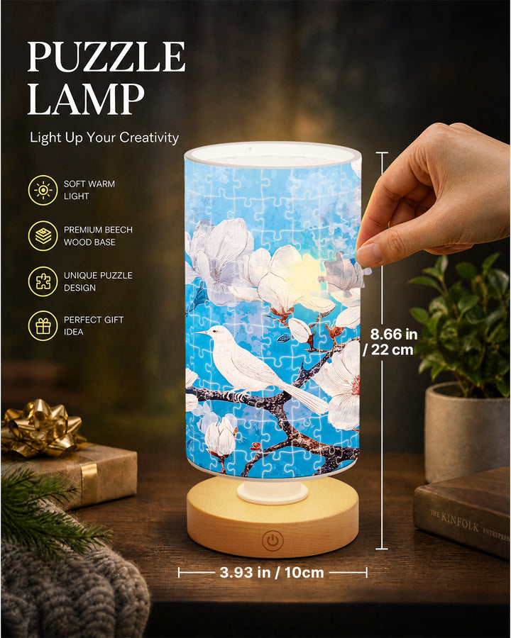 DIY Dimmable Acrylic Puzzle Lamp - Whispers of Magnolia Spring