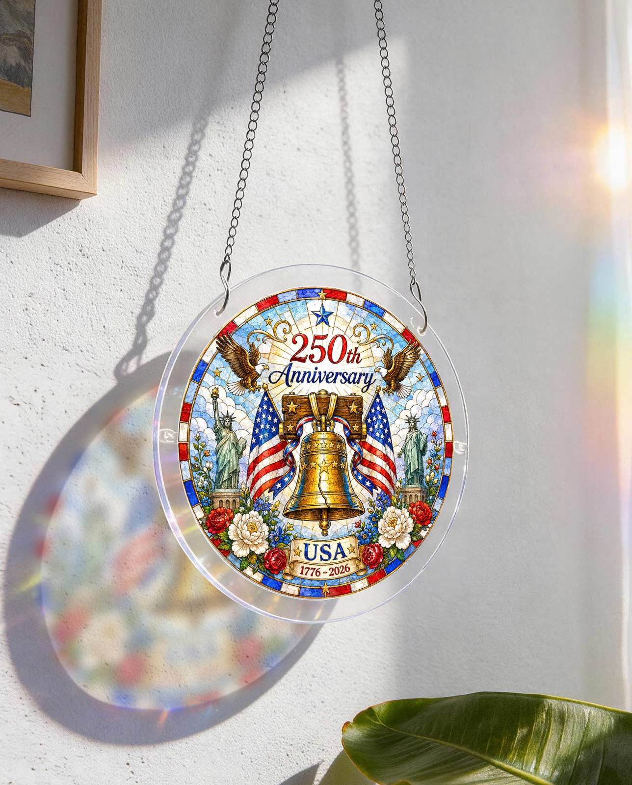 Acryl-Puzzle-Sonnenfänger – Freiheitsglocke