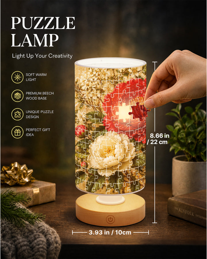 DIY Dimmable Acrylic Puzzle Lamp -Gilded Garden Bouquet