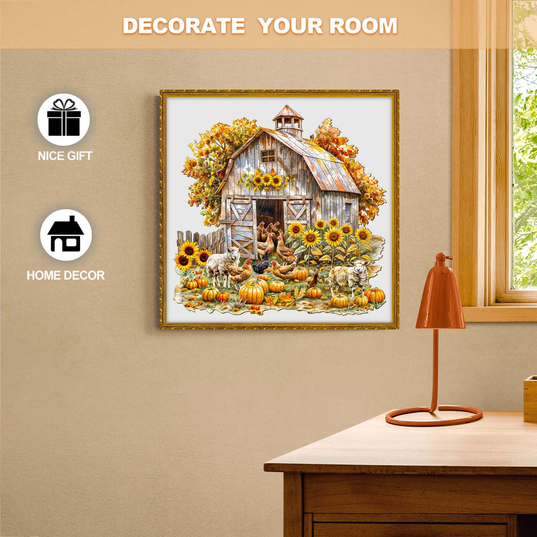 Autumn Farm Wooden Jigsaw Puzzle