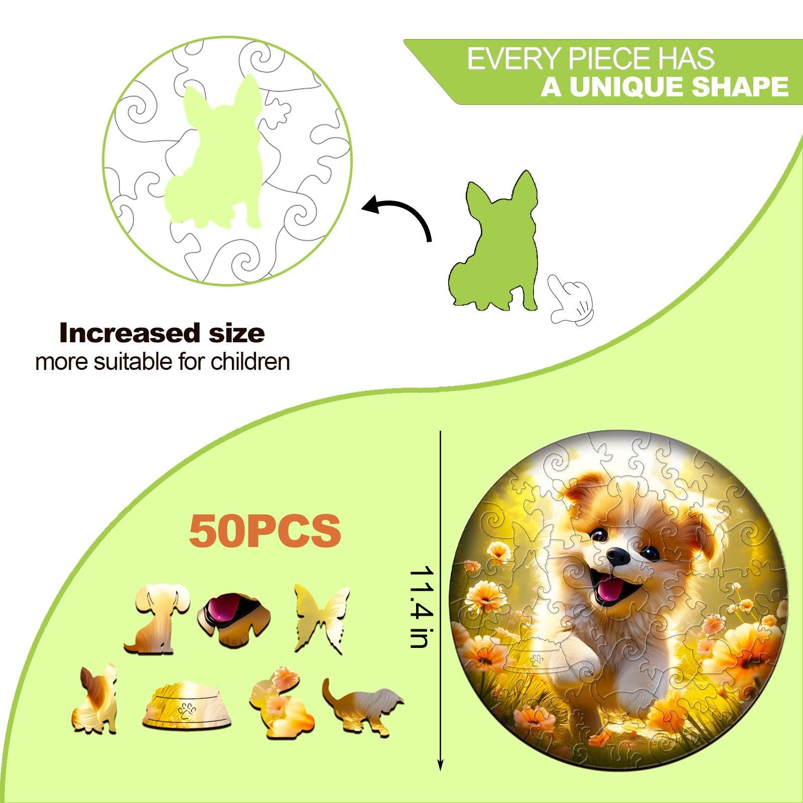 Cute Dog Children's Wooden Jigsaw Puzzle
