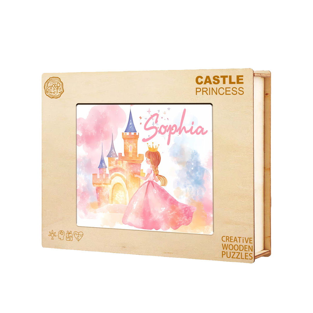 Fairy Tale Princess - Children's Name Custom Wooden Jigsaw Puzzle