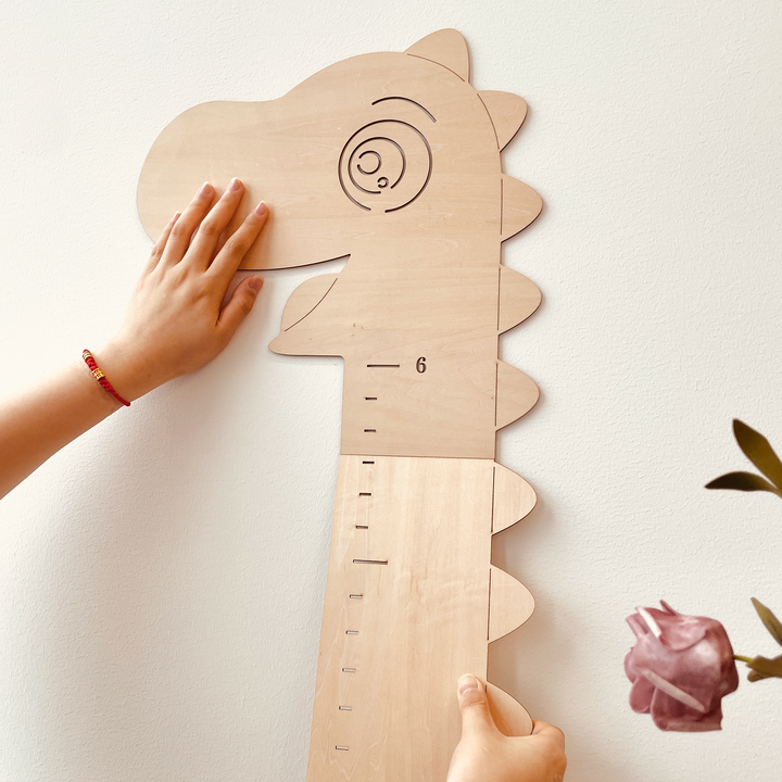 Personalized Wooden Dinosaur Growth Chart Height Ruler Clearance Sale