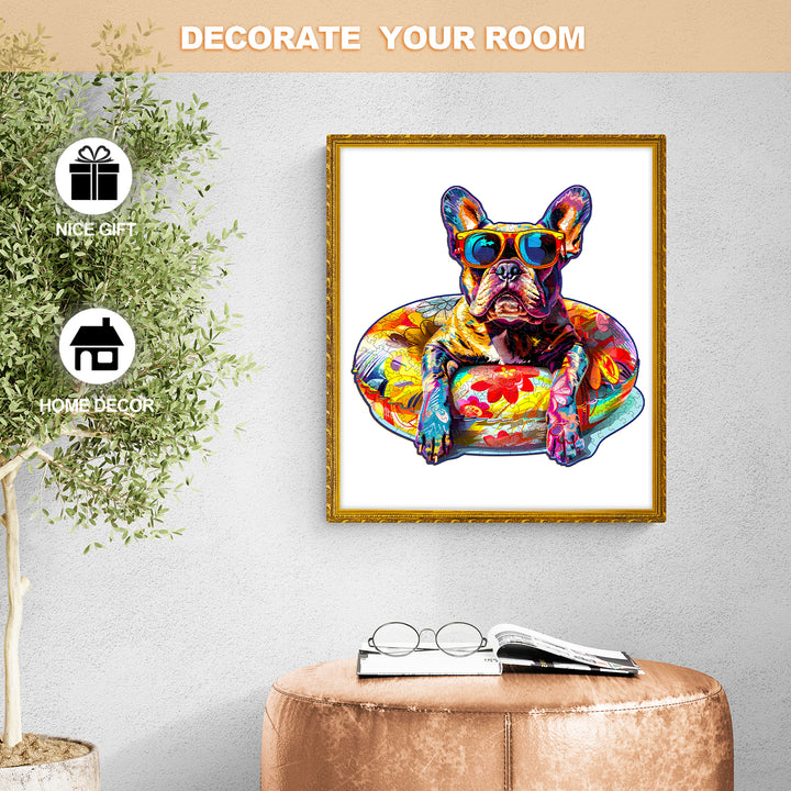 french bulldog Wooden Jigsaw Puzzle-Woodbests