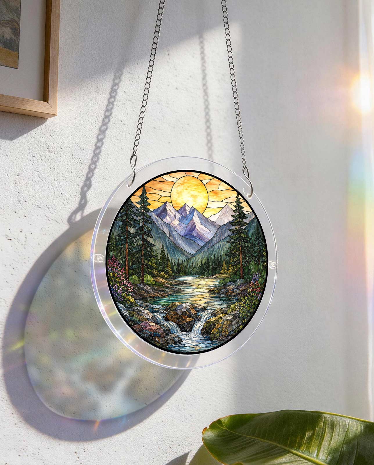 Acryl-Puzzle-Sonnenfänger – Goldenes Tal